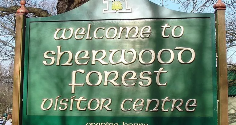 Sherwood Forest Visitor Centre Sign