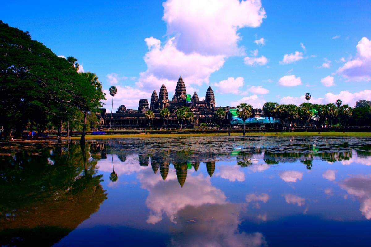 ankor wat cambogia asia lago