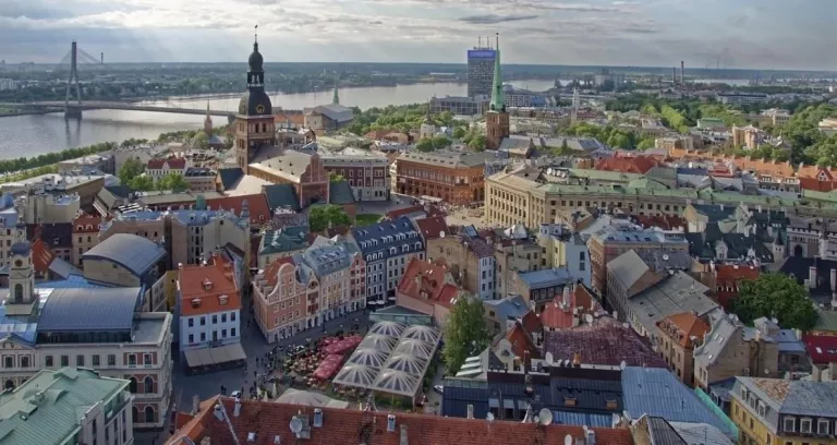 Lettonia Riga Fiume Daugava Flusso