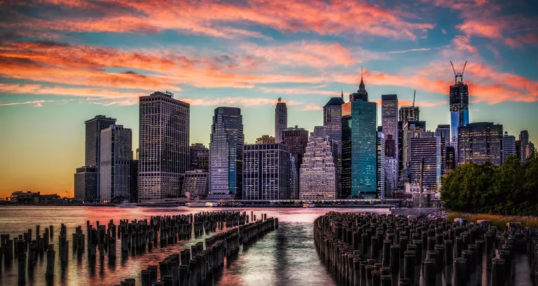 Manhattan Skyline Sunset