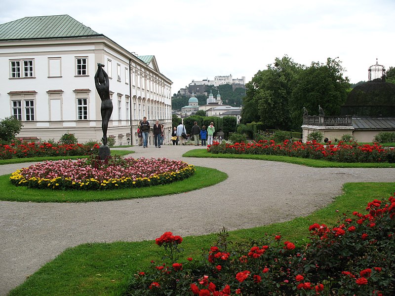 1956 salzburg schloss mirabell and festung hohensalzburg 1