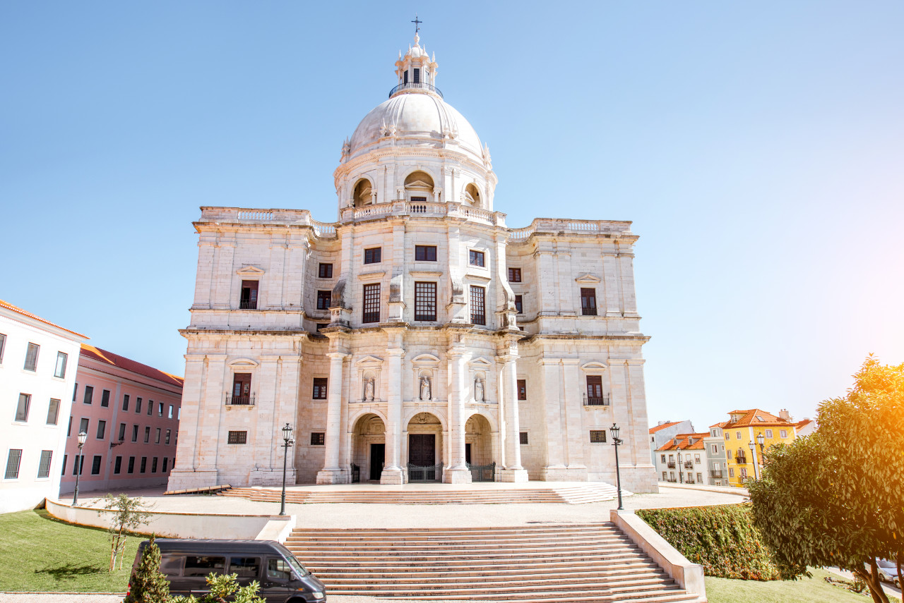 view national pantheon building alfama district lisbon city portugal