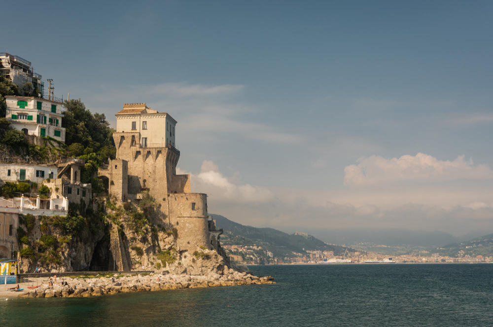 sozy little town amalfi coast cetara medieval village mountains shores tyrrhenian sea summer seaside resort