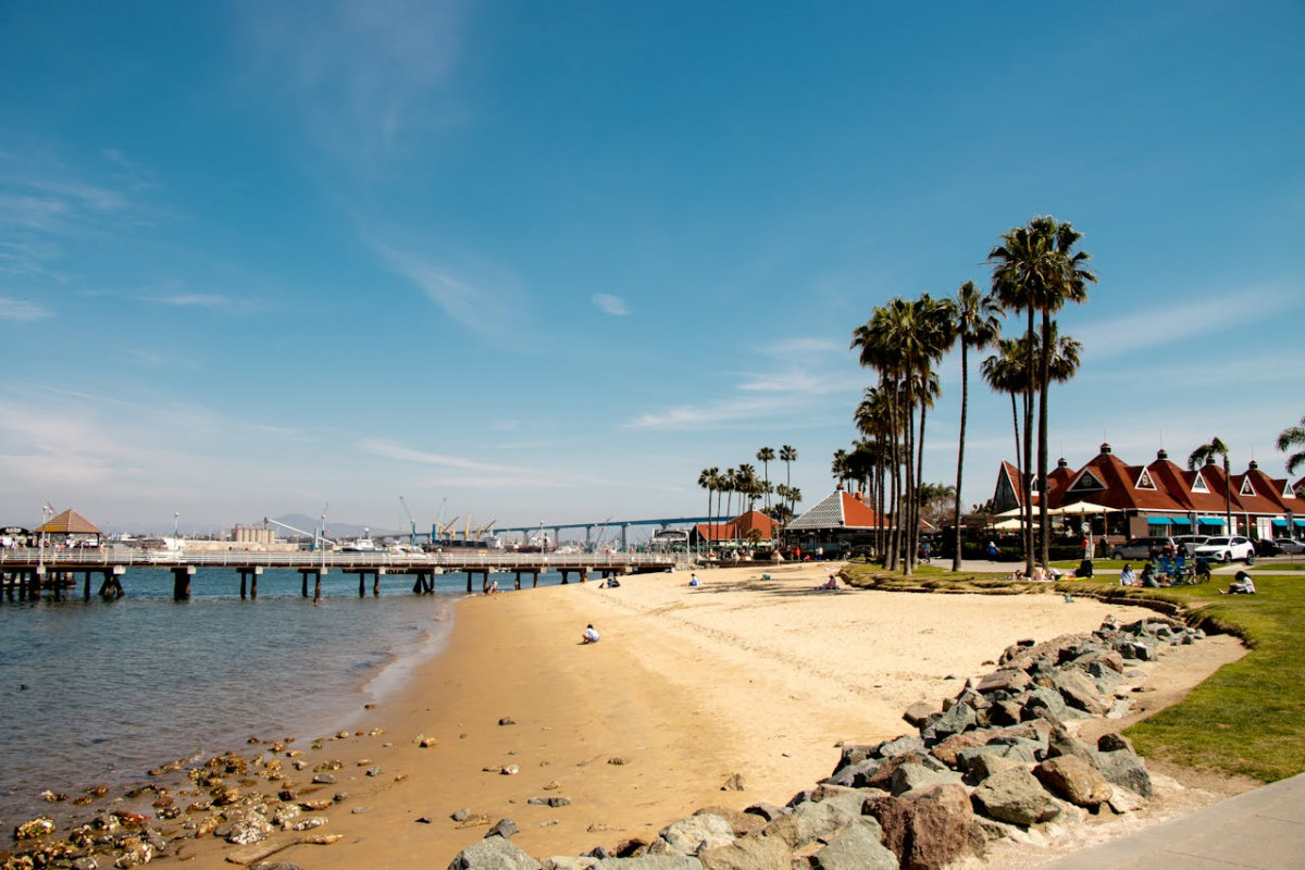 amplified view of the coast of coronado island in california usa 3