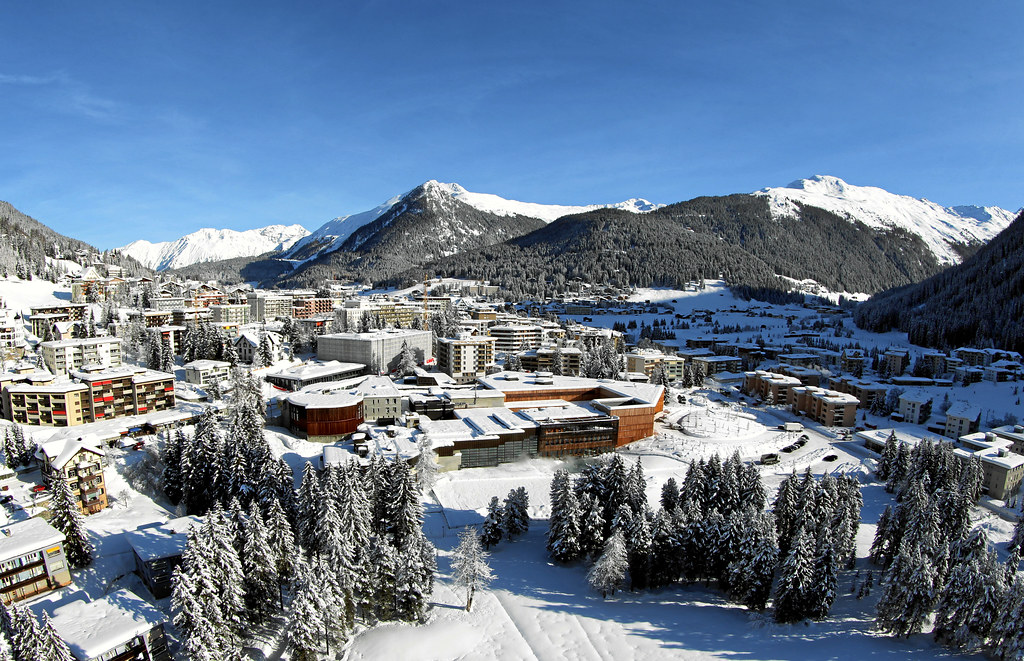 annual meeting davos aerial photograph of davos