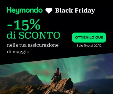 Sconto del 15% sulla assicurazione di viaggio