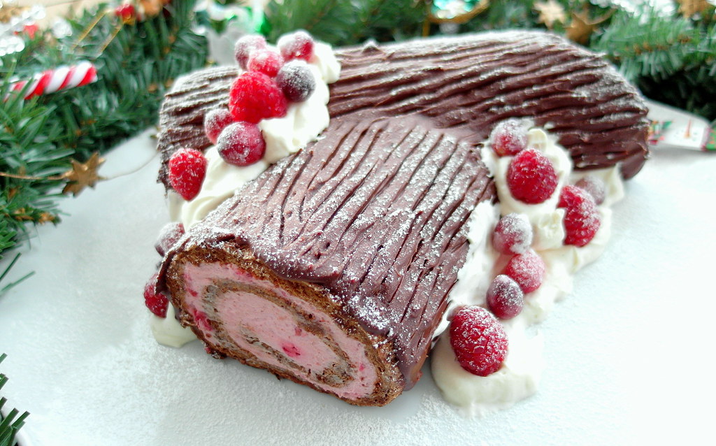 b che de noel chocolat framboise maison