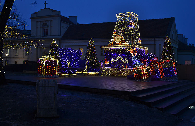 christmas lights in warsaw 1