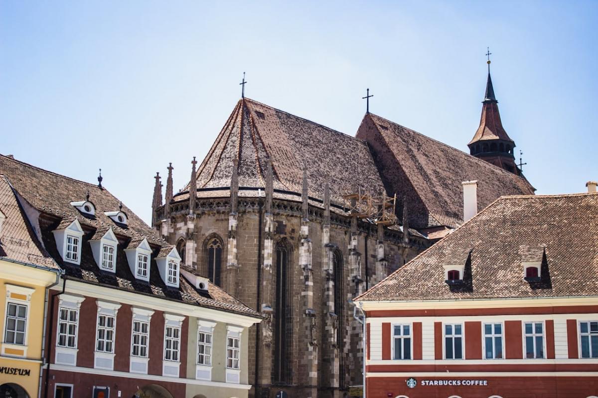 church building under the blue sky