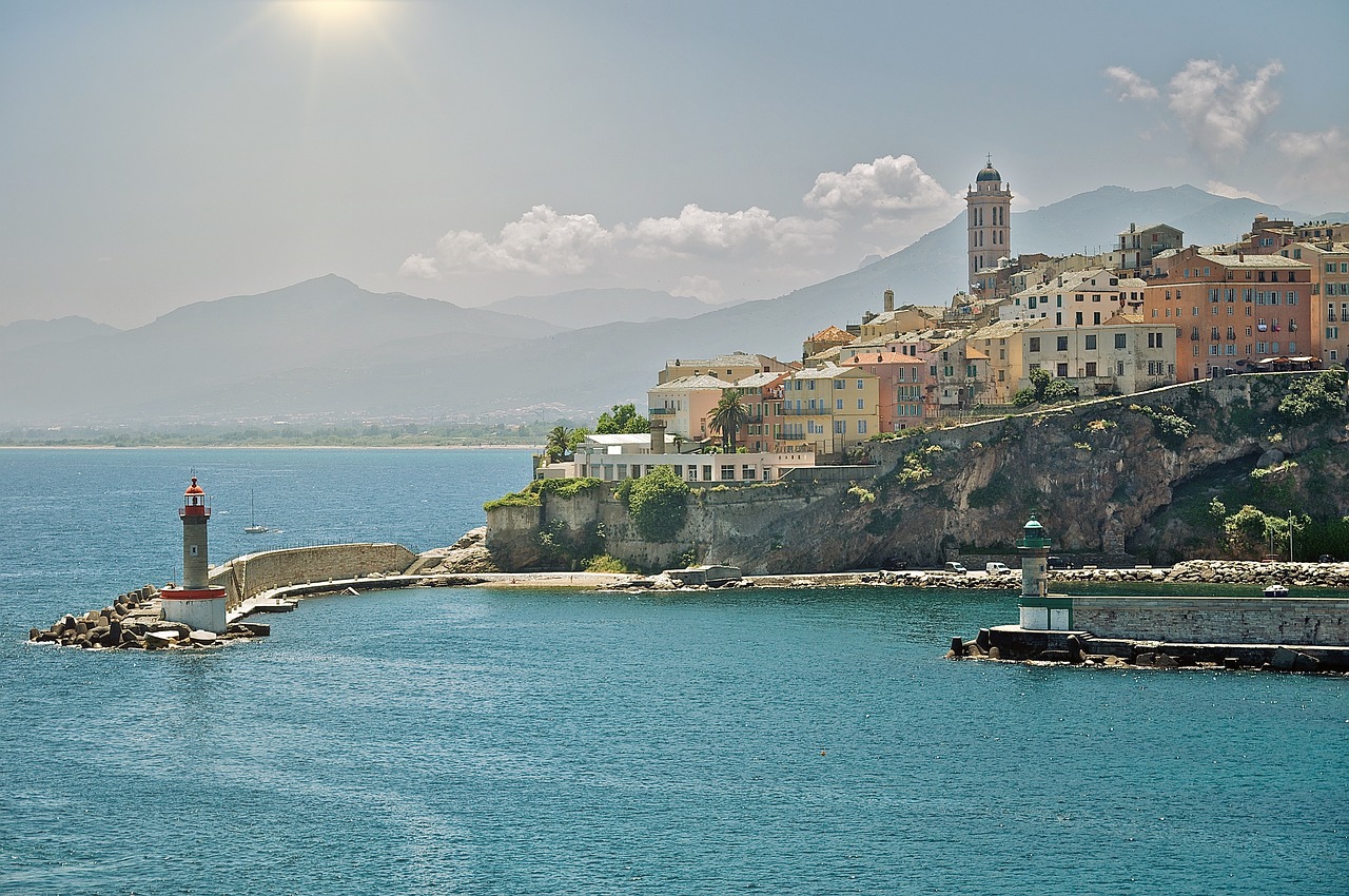 corsica island town sea bastia
