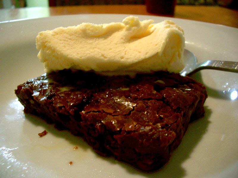 brownies e gelato