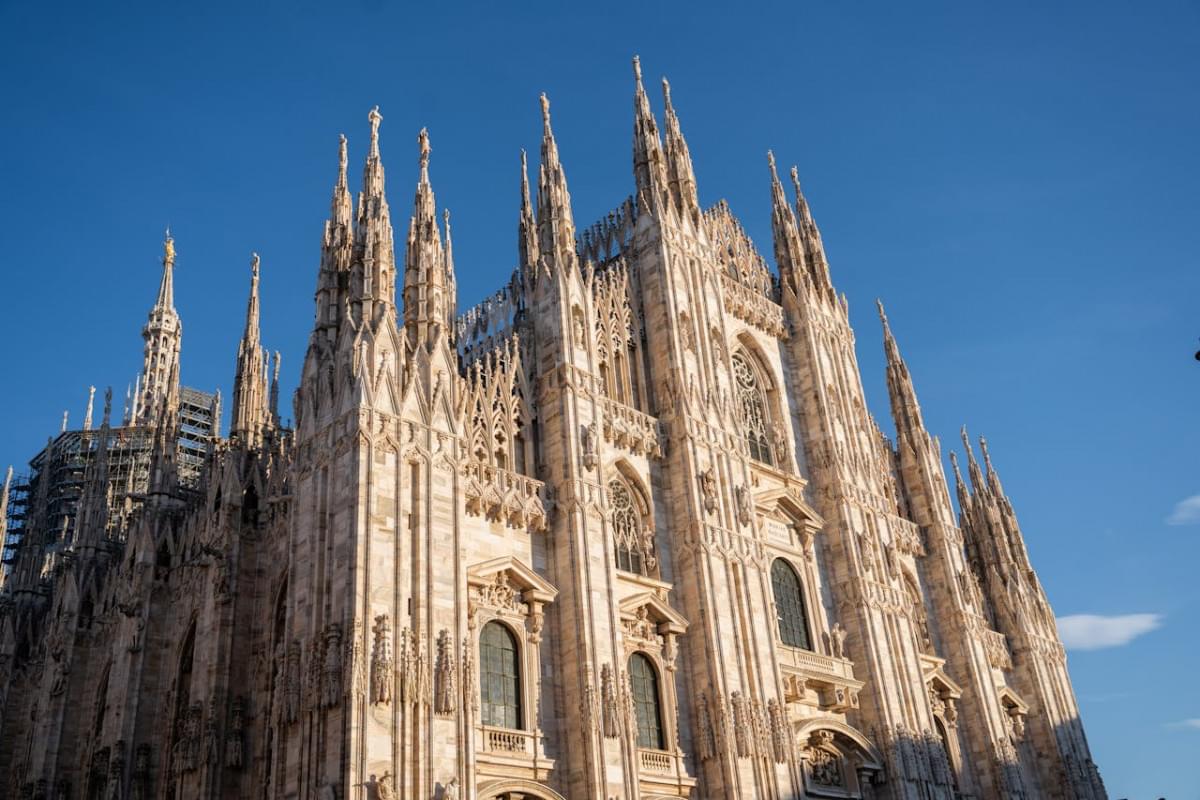 facade of the milan cathedral in milan lombardy italy