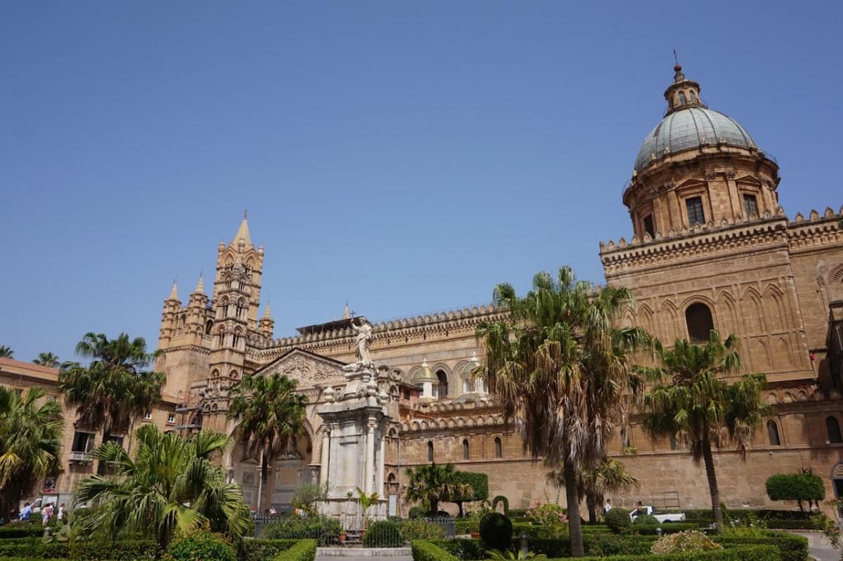 facade of the palermo cathedral sicily italy