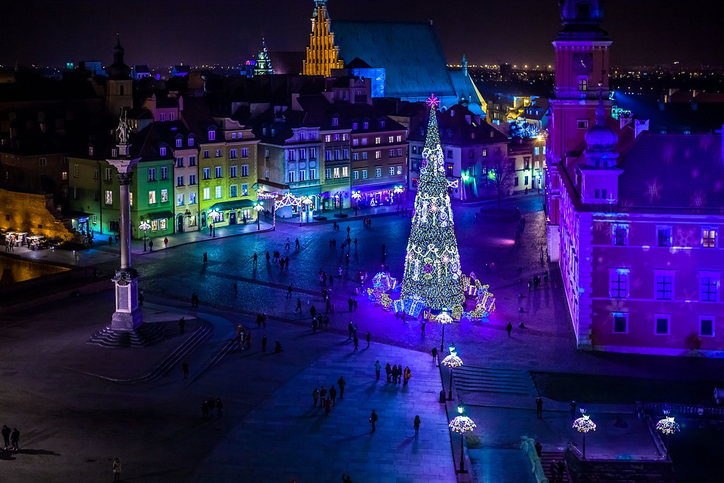 illuminazione natale varsavia