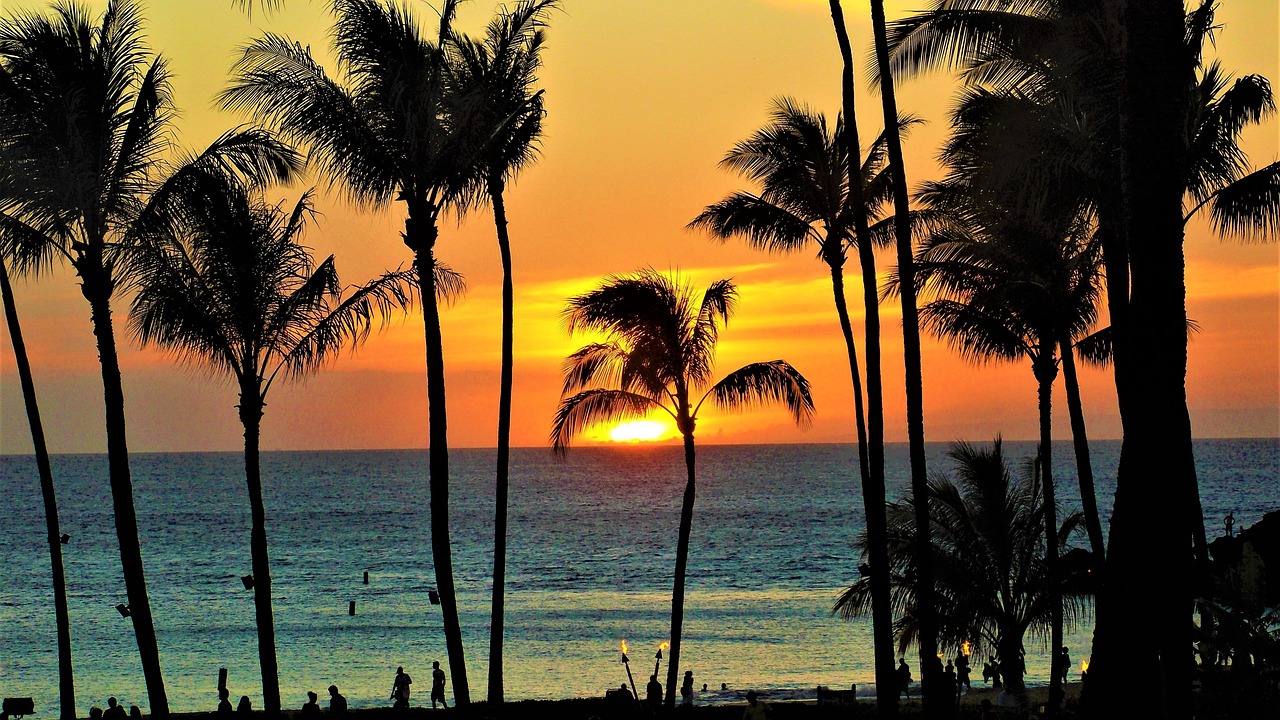 maui tramonto hawaii
