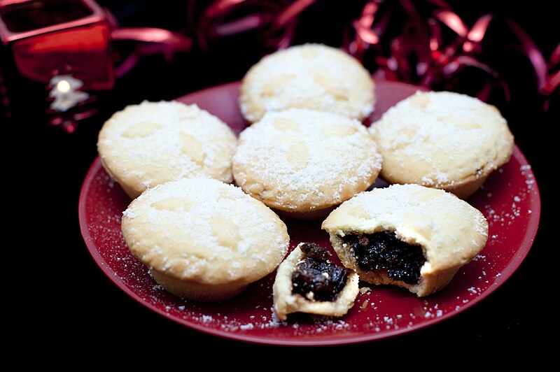 mince pies on a plate