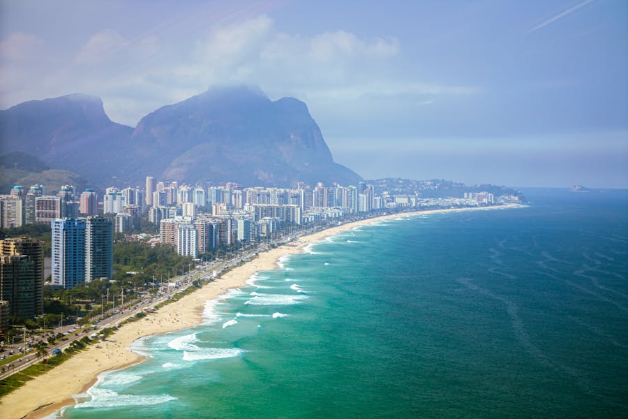 photo of the barra da tijuca beach in rio de janeiro brazil