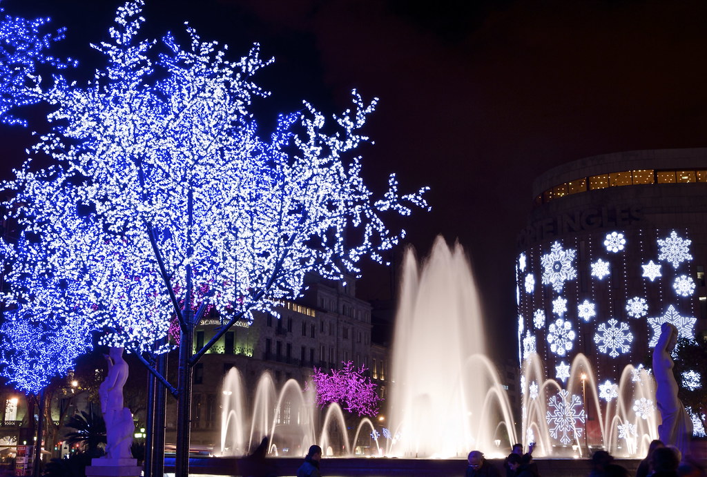 placa catalunya luces de navidad christmas lights