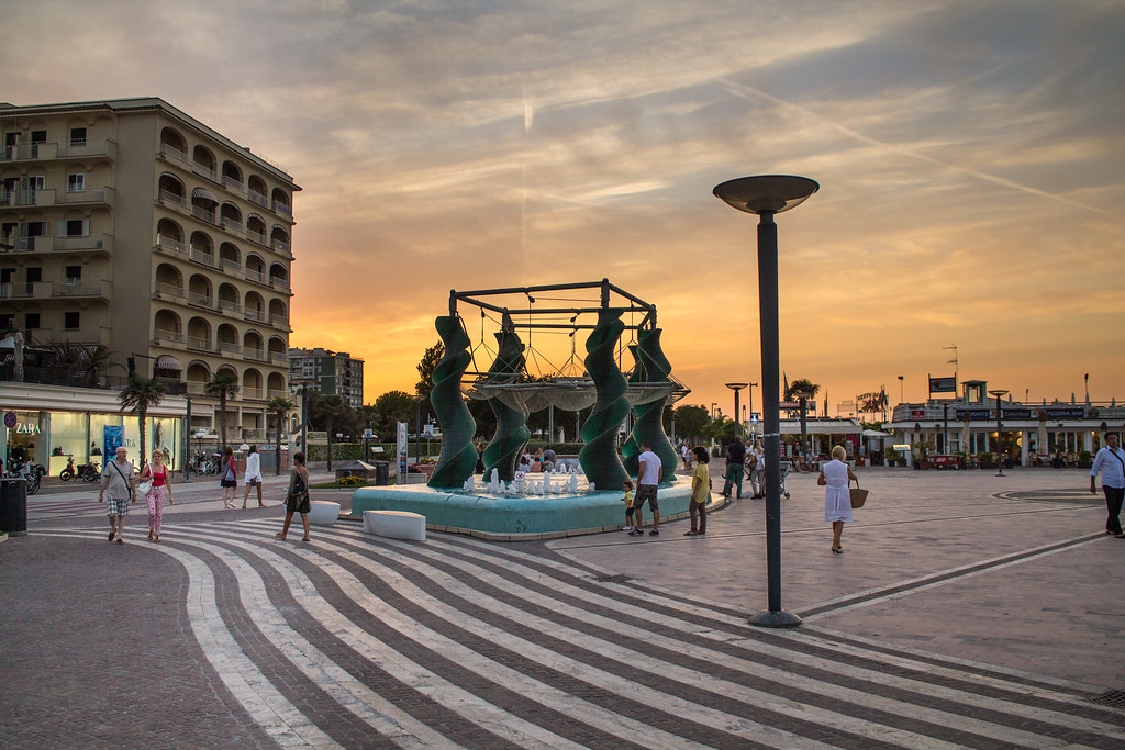 Spiaggia di Riccione al tramonto