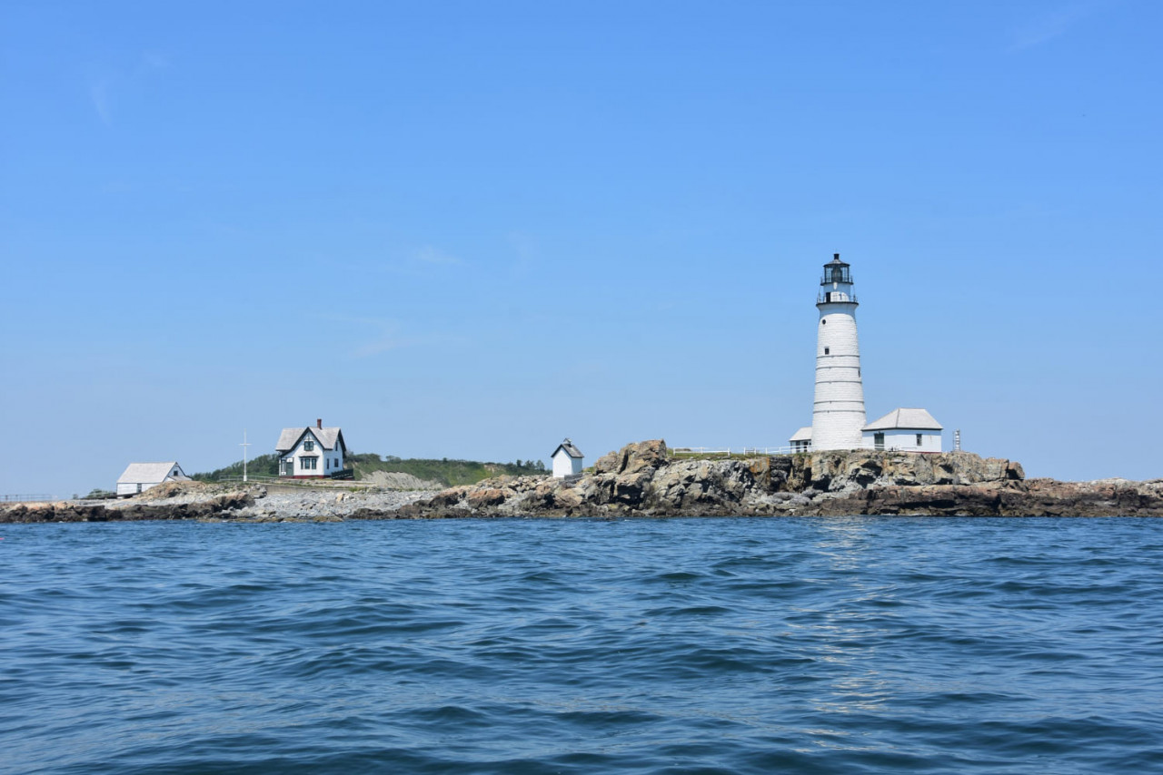 scenic views boston light boston harbor islands summer day