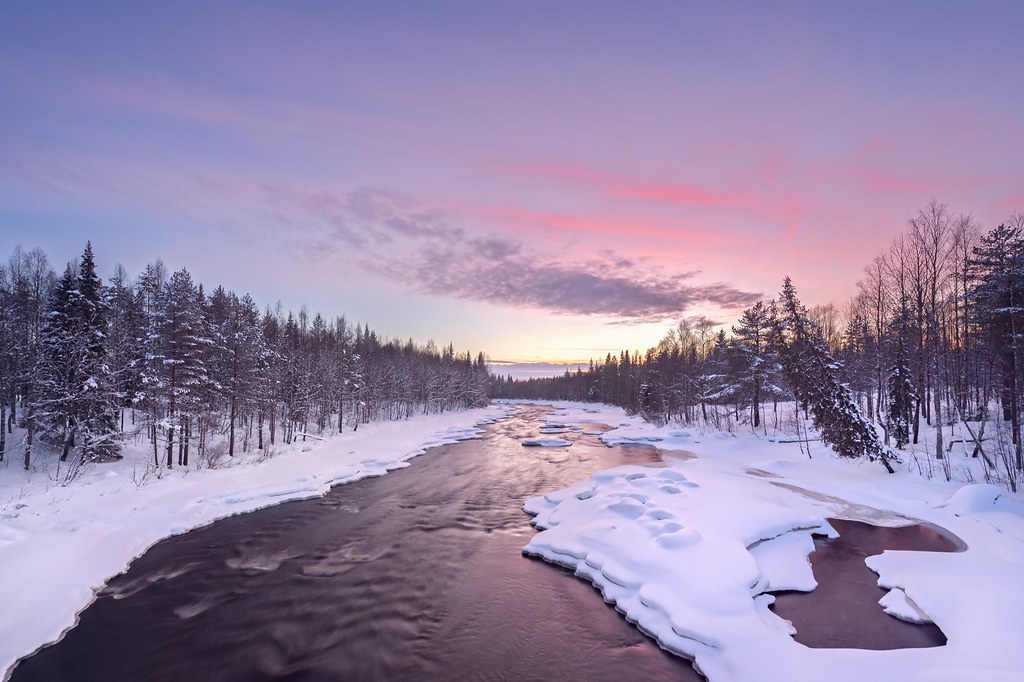 sunset afterglow at vikakongas finland 1