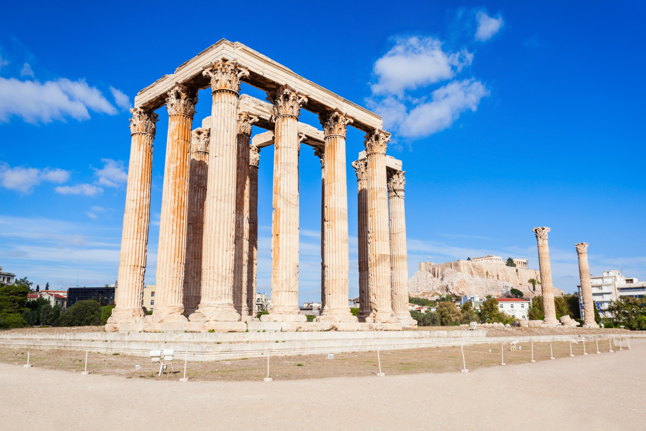 temple olympian zeus olympieion is monument greece former colossal temple centre greek capital city athens