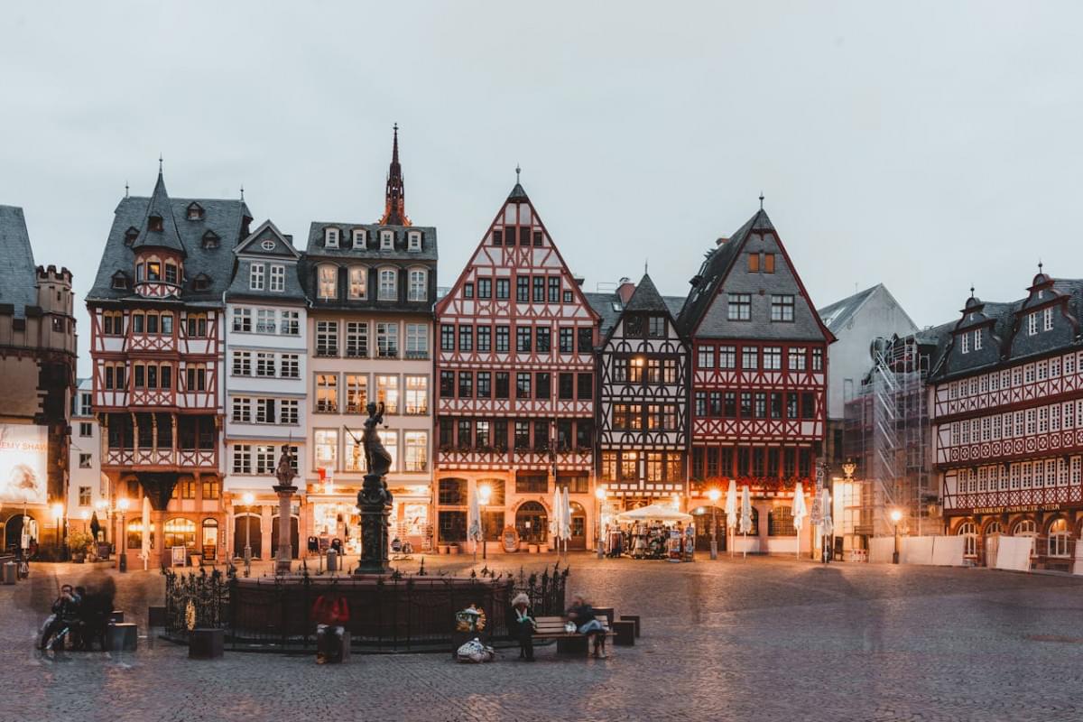 tenements around square in old town in frankfurt