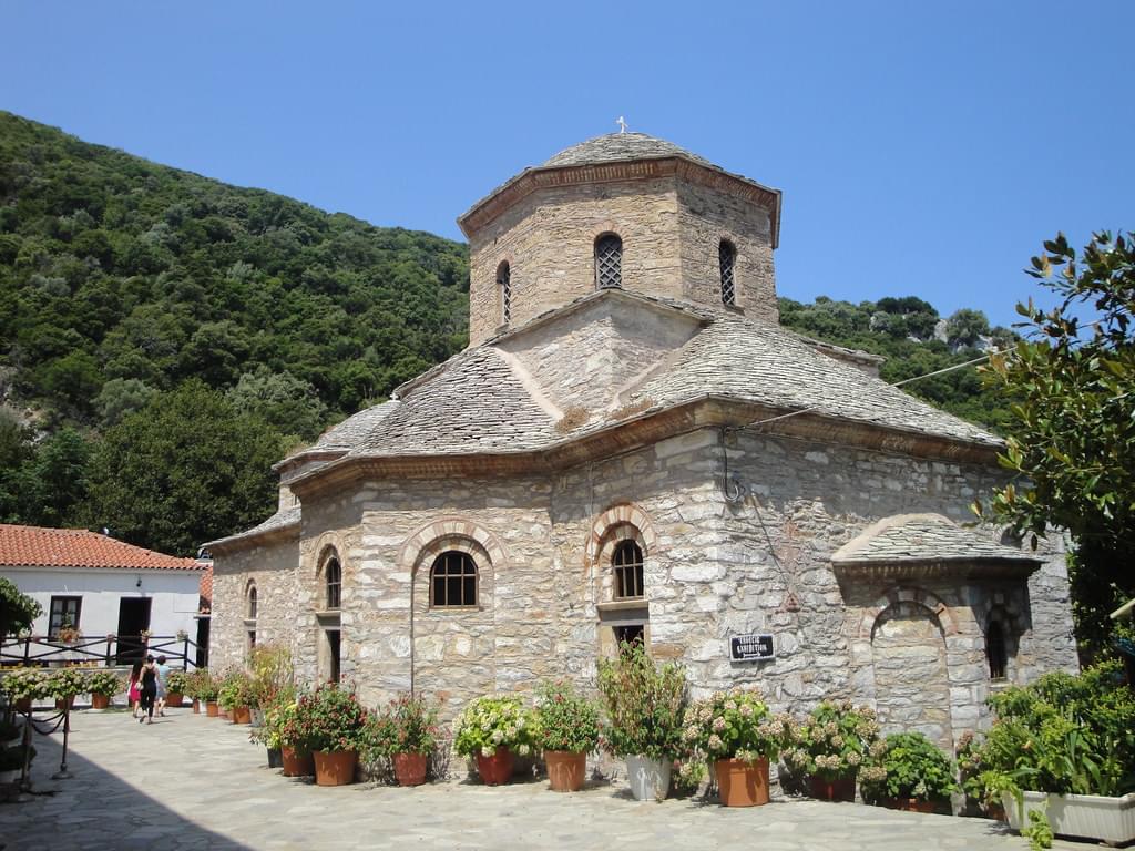 the church at the monastery of evangelistria