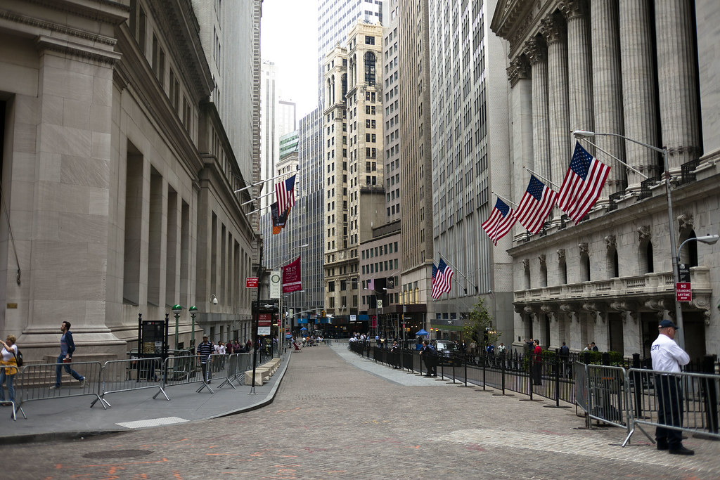 wall street in lockdown