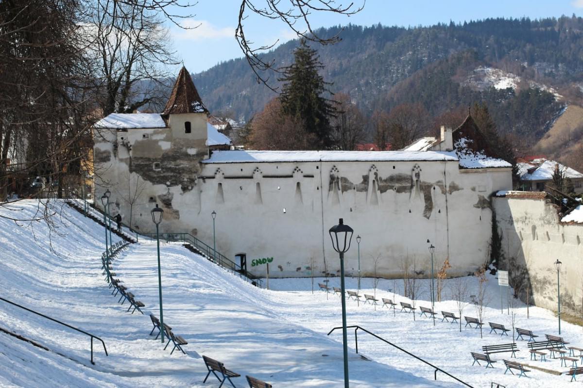 walls of the weaver bastion citadel in romania